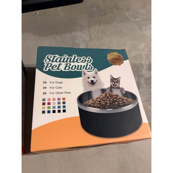 NIB set of 2 dog cat food bowls - Picture 3 of 6